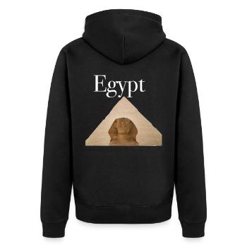 Pyramide Pyramids Ägypten - Unisex Premium Bio Zip Hoodie - Schwarz - Hinten - Nico (187cm)