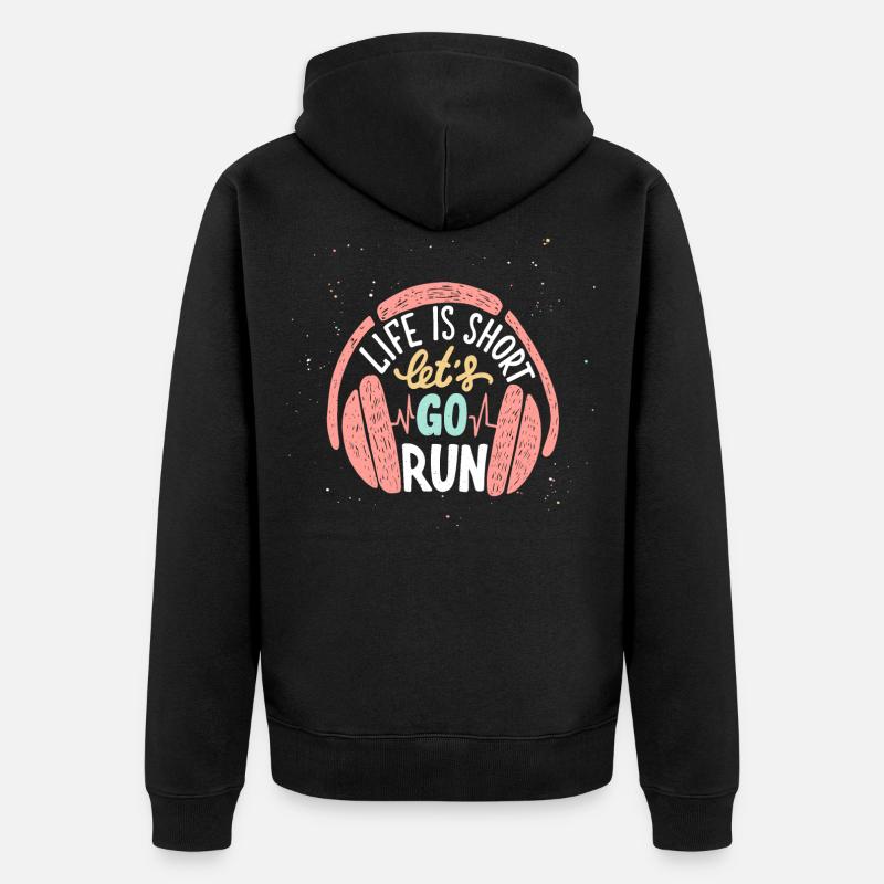 Course - Veste à capuche bio Premium Unisexe - noir