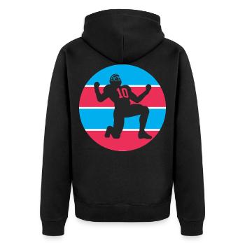 Football américain - Veste à capuche bio Premium Unisexe - noir - Dos - Nico (187cm)