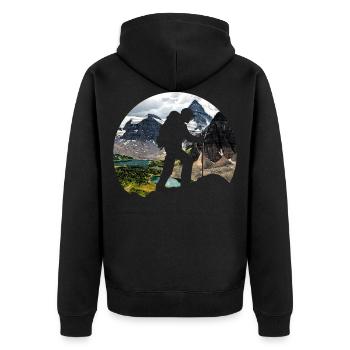 Aventures en plein air Randonnée Randonnée Montagne Montagne - Veste à capuche bio Premium Unisexe - noir - Dos - Nico (187cm)