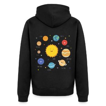 univers - Veste à capuche bio Premium Unisexe - noir - Dos - Nico (187cm)