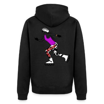 Inline skate - Unisex Premium Organic Zip Hoodie - black - Back - Nico (187cm)