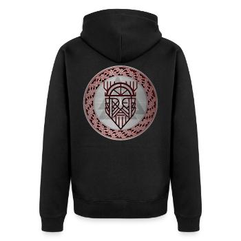 Valknut Vikings Odin Thor Symboles celtiques païens - Veste à capuche bio Premium Unisexe - noir - Dos - Nico (187cm)