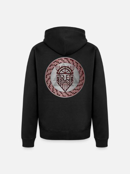 Valknut Vikings Odin Thor Keltische Symbole Pagan - Premium økologisk unisex-hættejakke - sort
