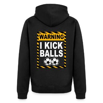Soccer Soccer Team Gift Jeu de football - Veste à capuche bio Premium Unisexe - noir - Dos - Nico (187cm)