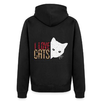 chats ami - Veste à capuche bio Premium Unisexe - noir - Dos - Nico (187cm)
