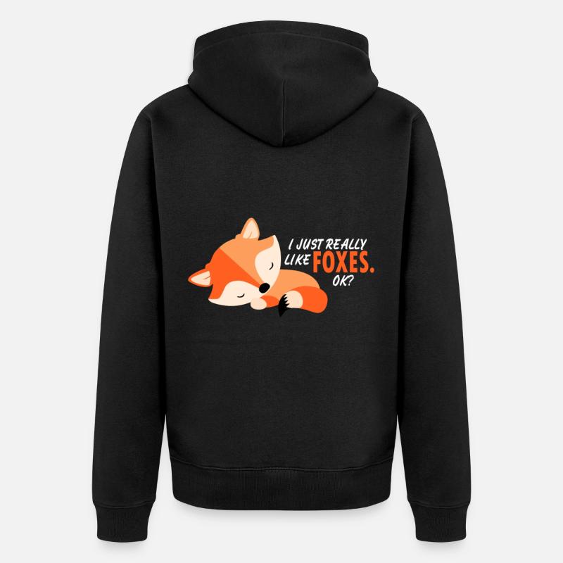 Fuchs - Unisex Premium Bio Zip Hoodie - Schwarz