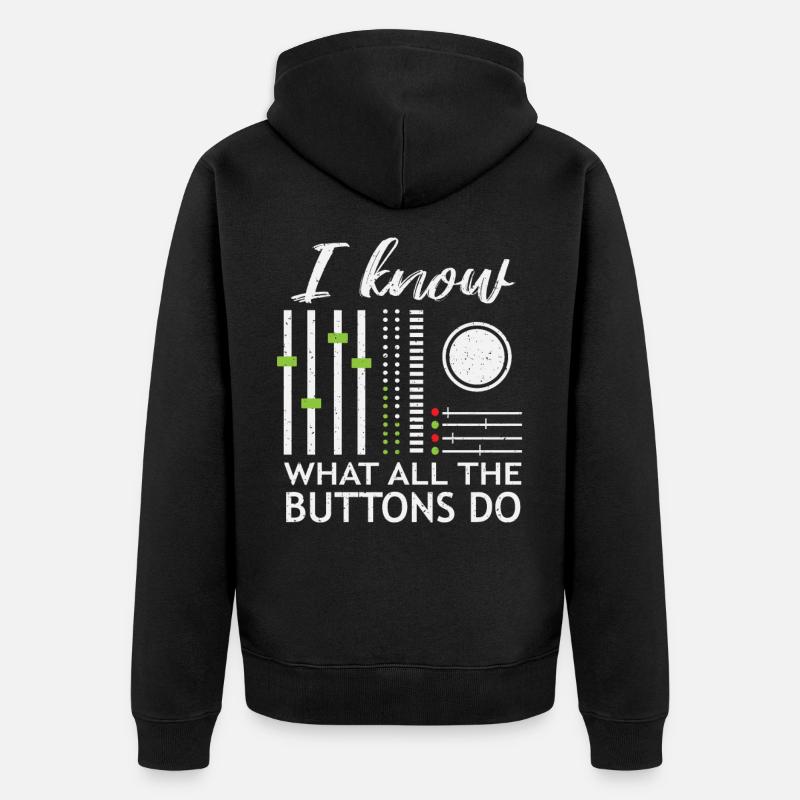 DJ - Unisex Premium Bio Zip Hoodie - Schwarz