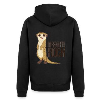 Meerkat Funny Animal Lover Animal Lover Animals - Veste à capuche bio Premium Unisexe - noir - Dos - Nico (187cm)