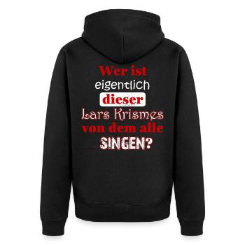 Weihnachten Last Christmas - Lustige Sprüche - Unisex Premium Bio Zip Hoodie - Schwarz - Hinten - Nico (187cm)