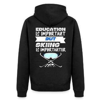 Vacances de ski - Veste à capuche bio Premium Unisexe - noir - Dos - Nico (187cm)
