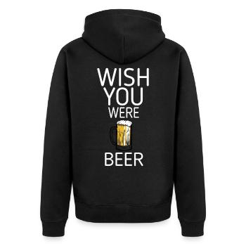 Bière jardin bière bouteille bière bière tente chope de bière - Veste à capuche bio Premium Unisexe - noir - Dos - Nico (187cm)
