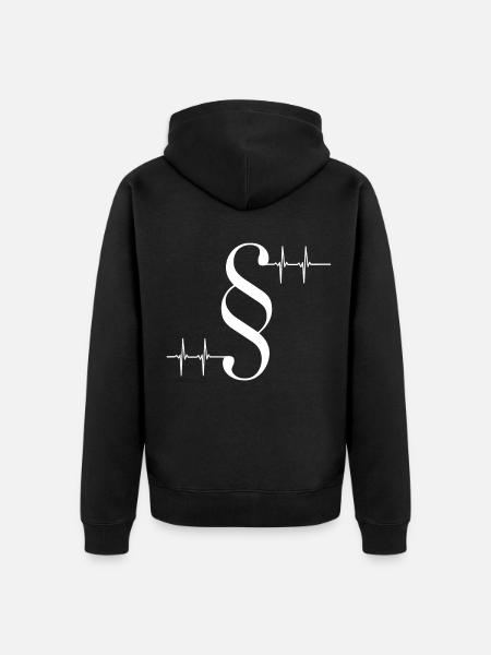 Law student attorney - Unisex Premium Organic Zip Hoodie - black