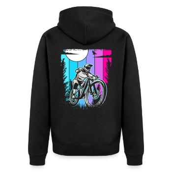 Downhill Biker VTT - Veste à capuche bio Premium Unisexe - noir - Dos - Nico (187cm)