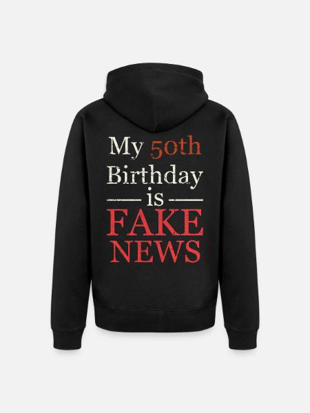 50th birthday - Unisex Premium Organic Zip Hoodie - black