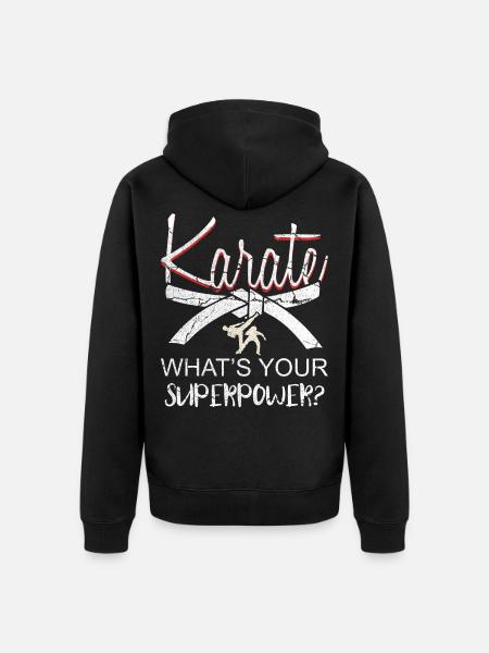 Karate - Unisex Premium Bio Zip Hoodie - Schwarz