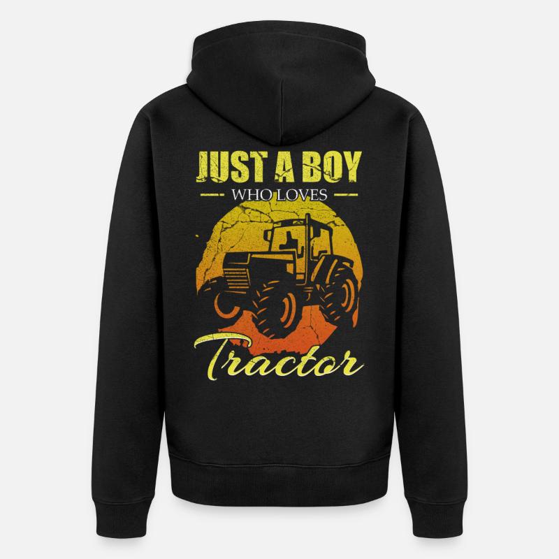 Traktor - Unisex Premium Bio Zip Hoodie - Schwarz