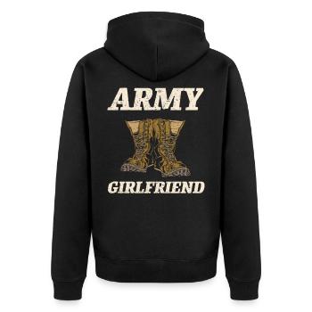 Soldat mariée soldat armée guerre cadeau militaire - Veste à capuche bio Premium Unisexe - noir - Dos - Nico (187cm)