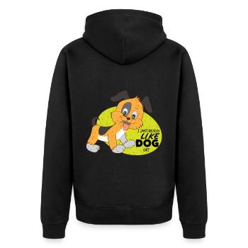 Dog Love Dog Owners Dog Sports Dog Gift - Unisex Premium Organic Zip Hoodie - black - Back - Nico (187cm)