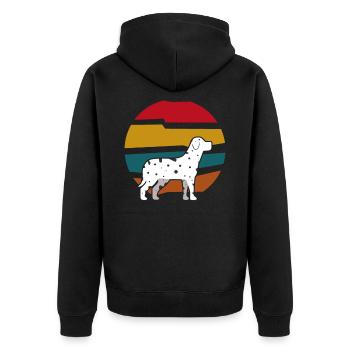 Les amoureux des chiens dalmatiens chien cadeau chien - Veste à capuche bio Premium Unisexe - noir - Dos - Nico (187cm)