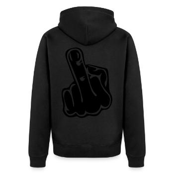 Révolution de doigt du milieu cadeau anti démo - Veste à capuche bio Premium Unisexe - noir - Dos - Nico (187cm)