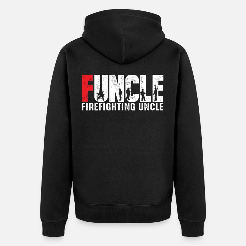 Funcle pompier oncle - Veste à capuche bio Premium Unisexe - noir