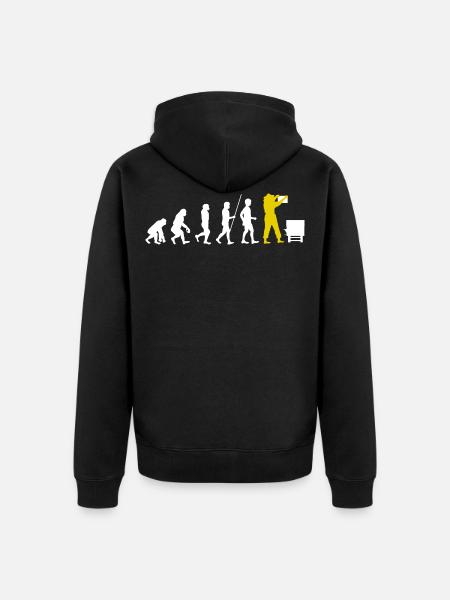 Bijenteelt Evolution Imker Bee Gift - Uniseks Premium bio ziphoodie - zwart