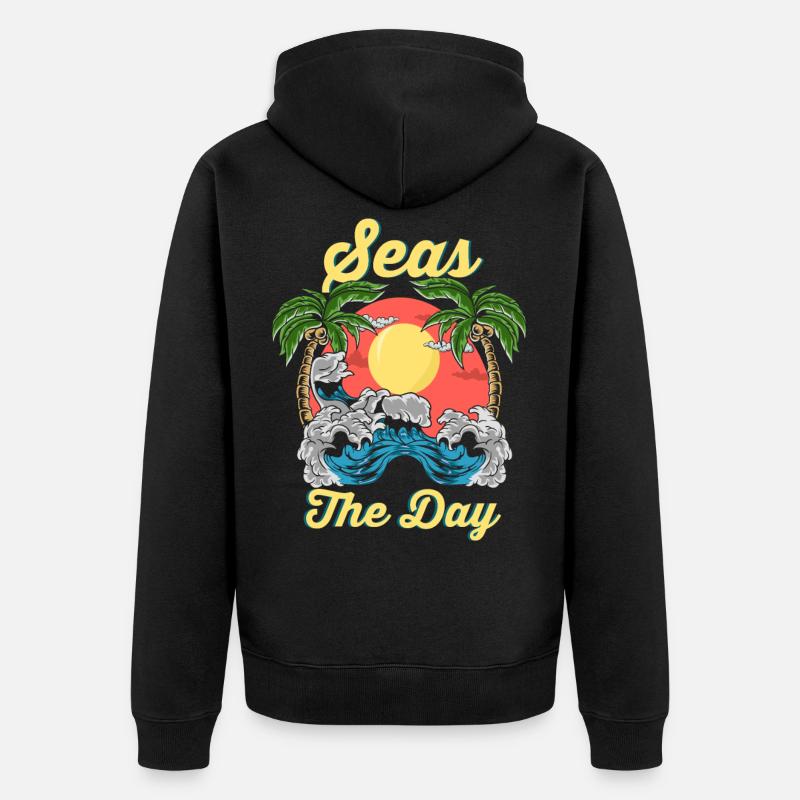 Seas the day - Veste à capuche bio Premium Unisexe - noir