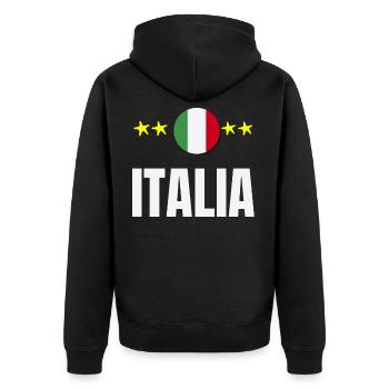 Italia Love Country Love Gift Idea Cool Design - Unisex Premium Bio Zip Hoodie - Schwarz - Hinten - Nico (187cm)