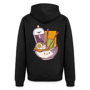 Ramen bubble tea anime manga kawaii tea miso soup - Veste à capuche bio Premium Unisexe - noir - Dos - Nico (187cm)