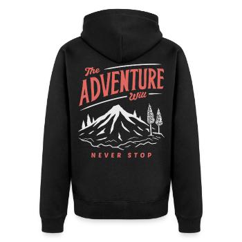 Van Life Aventure Camper - Veste à capuche bio Premium Unisexe - noir - Dos - Nico (187cm)
