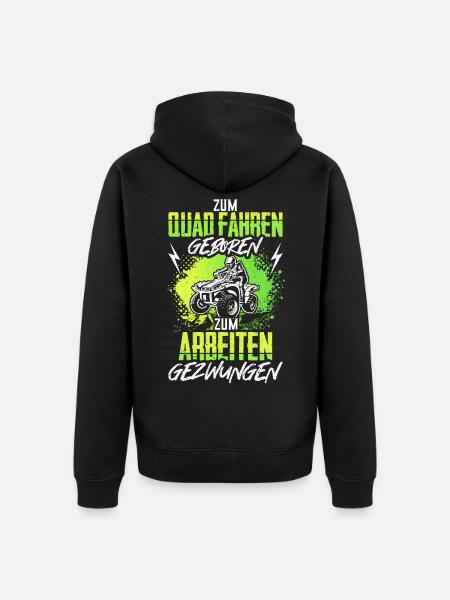 Quad ATV Geschenk Lustig - Unisex Premium Bio Zip Hoodie - Schwarz