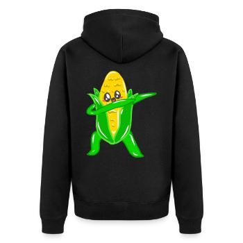 Tanzen Steppen Abrocken Beaten Dancen Mais - Unisex Premium Bio Zip Hoodie - Schwarz - Hinten - Nico (187cm)