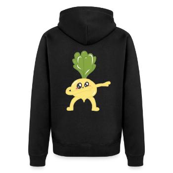 Tanzen Steppen Abrocken Beaten Dancen Zuckerrübe - Unisex Premium Bio Zip Hoodie - Schwarz - Hinten - Nico (187cm)
