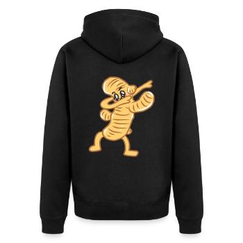 Tanzen Steppen Abrocken Beaten Dancen Ingwer - Unisex Premium Bio Zip Hoodie - Schwarz - Hinten - Nico (187cm)