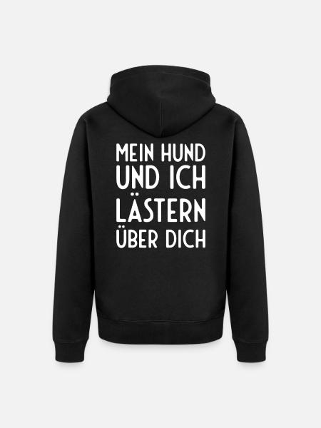Hund Hundebesitzer Spruch Geschenk - Unisex Premium Bio Zip Hoodie - Schwarz