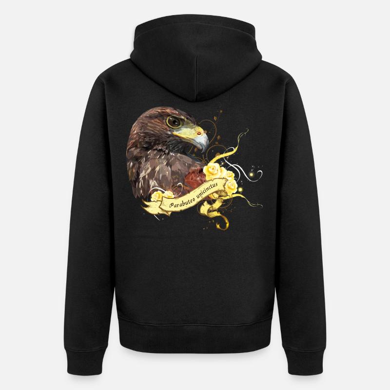 harris hawk - Veste à capuche bio Premium Unisexe - noir