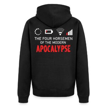 Programmer gamer computer nerd geek gift - Unisex Premium Organic Zip Hoodie - black - Back - Nico (187cm)