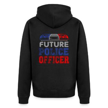 Futur officier de police - policiers policiers - Veste à capuche bio Premium Unisexe - noir - Dos - Nico (187cm)