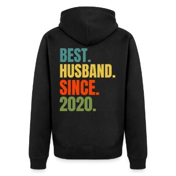 Best Husband Since 2020 Cool Husband 2020 Poison - Veste à capuche bio Premium Unisexe - noir - Dos - Nico (187cm)