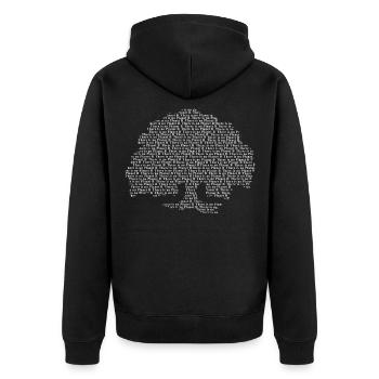 Es gibt keinen Planet B There is no Planet B - Unisex Premium Bio Zip Hoodie - Schwarz - Hinten - Nico (187cm)
