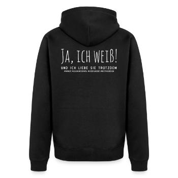 Sarkastisches Momlife Muttertag Geschenk Mama - Unisex Premium Bio Zip Hoodie - Schwarz - Hinten - Nico (187cm)