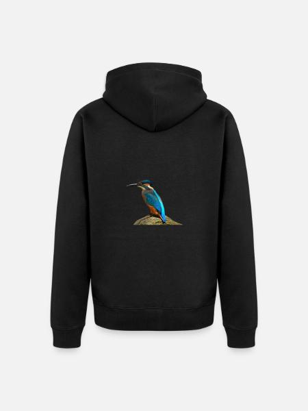 Bird gift children - Unisex Premium Organic Zip Hoodie - black