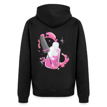 J'adore les ongles - Nail Designer Nail Salon - Veste à capuche bio Premium Unisexe - noir - Dos - Nico (187cm)