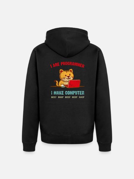 Programmierer Entwickler Informatiker Geek - Unisex Premium Bio Zip Hoodie - Schwarz