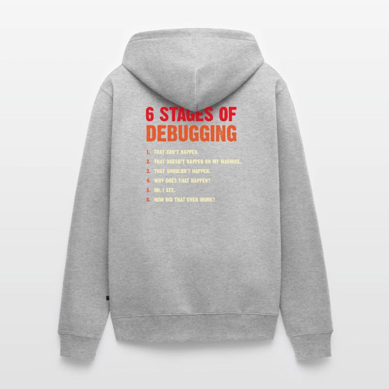 Entwickler Debugging Computer Scientist Geek Coder Unisex Premium Bio Zip Hoodie