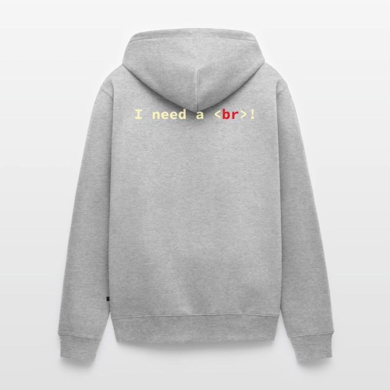 HTML CSS Code Informaticien Geek Coder Veste à capuche bio Premium Unisexe