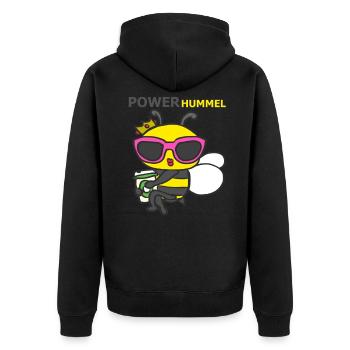 HUMMEL - Unisex Premium Bio Zip Hoodie - Schwarz - Hinten - Nico (187cm)