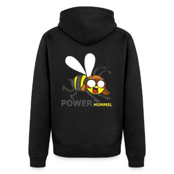 HUMMEL - Unisex Premium Bio Zip Hoodie - Schwarz - Hinten - Nico (187cm)