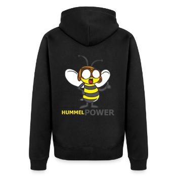 HUMMEL - Unisex Premium Bio Zip Hoodie - Schwarz - Hinten - Nico (187cm)